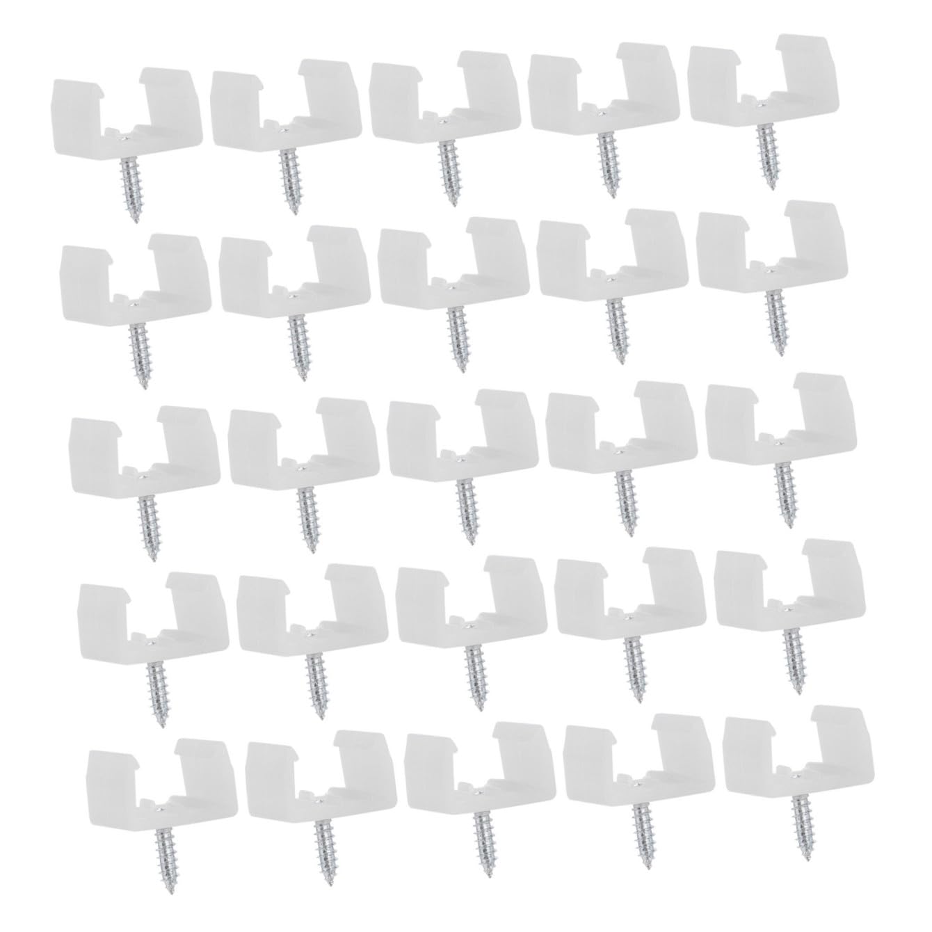 Homoyoyo Clips para Tiras de Luces LED Tipo H-014 para Sujetar y Organizar Tiras Led, Material Pp y Hierro, 100 Piezas para Salas y Gabinetes