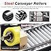 Set of 5 Heavy-Duty Industrial Conveyor Rollers - 2.4