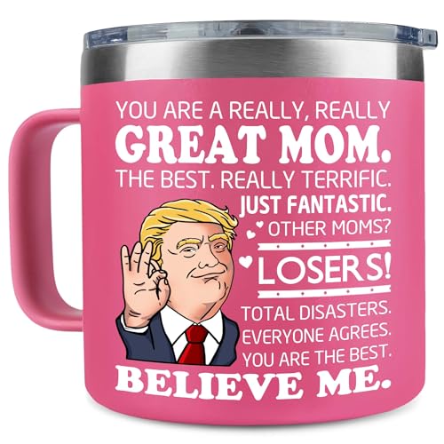 Image of TOBYOVU Christmas Mom Gifts From Daughter, Son - Mom Mug - Birthday, Christmas Gift Ideas for Moms, Wife - Gifts For Moms, Mother, Mama From Kids - 14 Oz Stainless Steel Coffee Mug