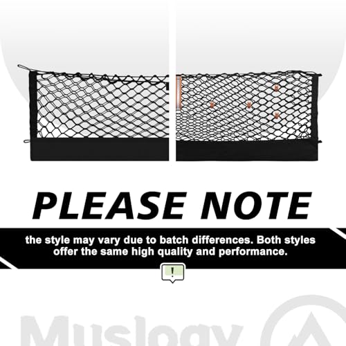 Muslogy Truck Bed Cargo Net Trunk Netting Compatible with Dodge Ram 1500 2019-2025 2026 Accessories, Pickup Cargo Organizer SUV Sedan Storage Net w/Heavy Duty Carabiners by Muslogy - Image 9