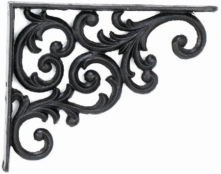 Upper Deck Bracket Shelf, 9.375-Inch Deep, Rustic Antique Finish