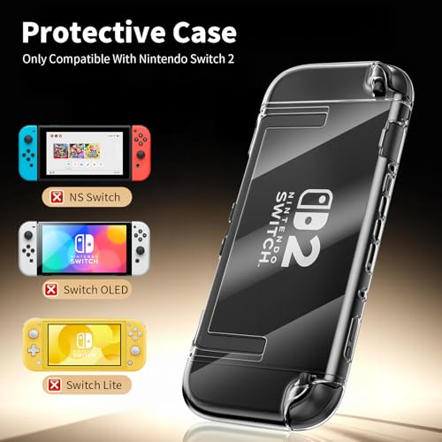 Funda acoplable para Nintendo Switch 2 de policarbonato con recortes de precisión rigida 2
