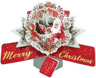 Mum & Dad Christmas Card 3D Santa Claus Pop Up Christmas Card Xmas Cards POP069X22