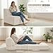 Kasunpul Folding Sofa Bed with Pillow, Memory Foam Fold Out Chair Bed, Convertible Sleeper Chair with Washable Cover, Futon Floor Couch for Living Room/Dorm/Guest Use/Home Office/Apartment, Beige