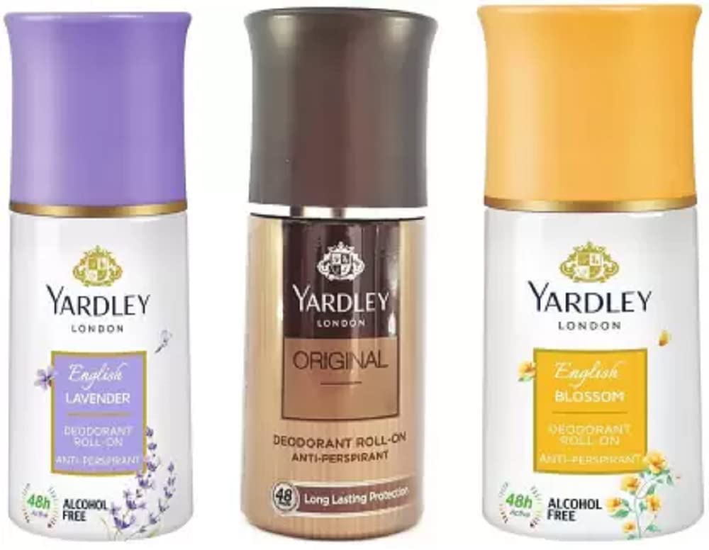 Yardley London English Lavender, Orignal and English Blossom Roll On Roll On Pack Of 3 Deodorant Roll-on - For Women (50 ml, Pack of 3)-picture-17