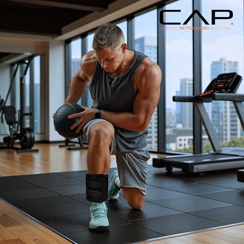 Image of CAP Barbell Adjustable Ankle Weights |10-20lb Pair | Black