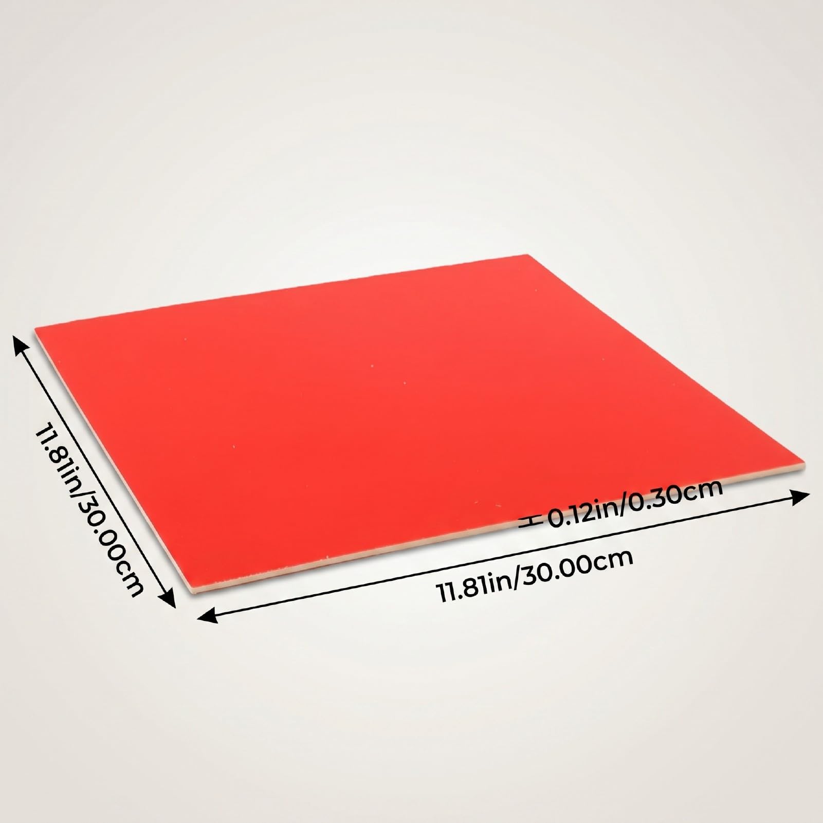 Generic Tablero de Madera Contrachapada Roja Prerevestida, 300x300x3mm para Hacer Modelos de Tallado en Madera, 8 Piezas para Manualidades
