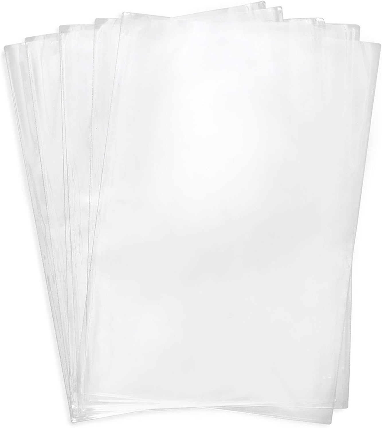 Shrink Wrap 50 Pcs 15x21 Inches Clear PVC Heat Shrink Wrap Bags for Packagaing Gift Basket and Homemade DIY Projects