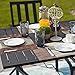 PHI VILLA 37 Inch Outdoor Dining Table Metal Steel Slat Square Patio Dining Table with 1.57