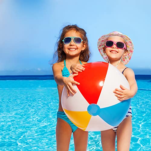 Baby Beach Hat & Sunglasses, Uv Protection Sun Hat With Neck Flap Wide Brim, Infant Summer Swim Hat For 0-24 Month Baby Girls Rose #TOP2