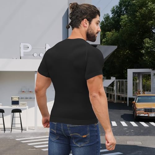 Men's Compression Shapewear Shirt Undershirt Slimming Tank Top Workout Vest Abs Abdomen Slim Body Shaper2