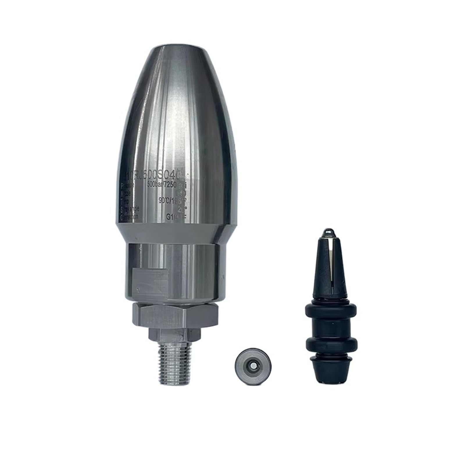 Boquilla Turbo giratoria de acero inoxidable de alta presión 1/4 500bar 7350psi boquilla de pulverización de arandela de chorro