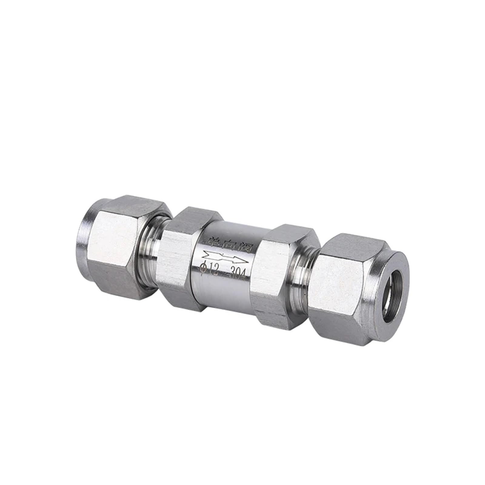 Válvula unidireccional de acero inoxidable 304 con tubo de diámetro exterior de 1/8, 1/4, 3/8 y 1/2 pulgadas, válvula de retención antirretorno, 1 unidad(18mm)