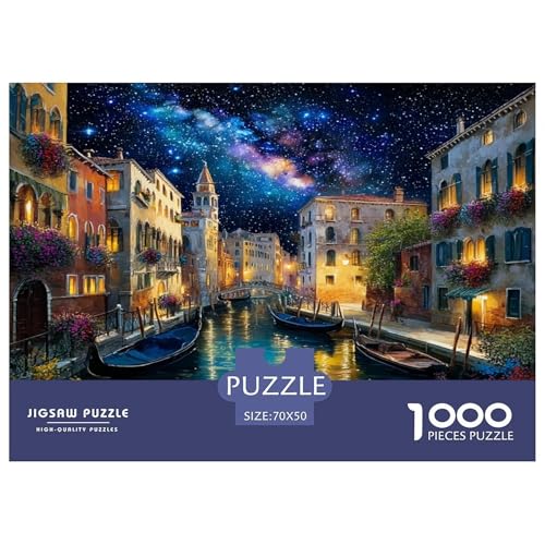 Ciudad de luz Nocturna Puzzle De 1000 Piezas, Juego Educativo, Desafío, Clásicos para Adultos Y Niños A Partir De 12 Años Un Rompecabezas Desafiante - Decoración del Hogar 70x50cm/1000pcs