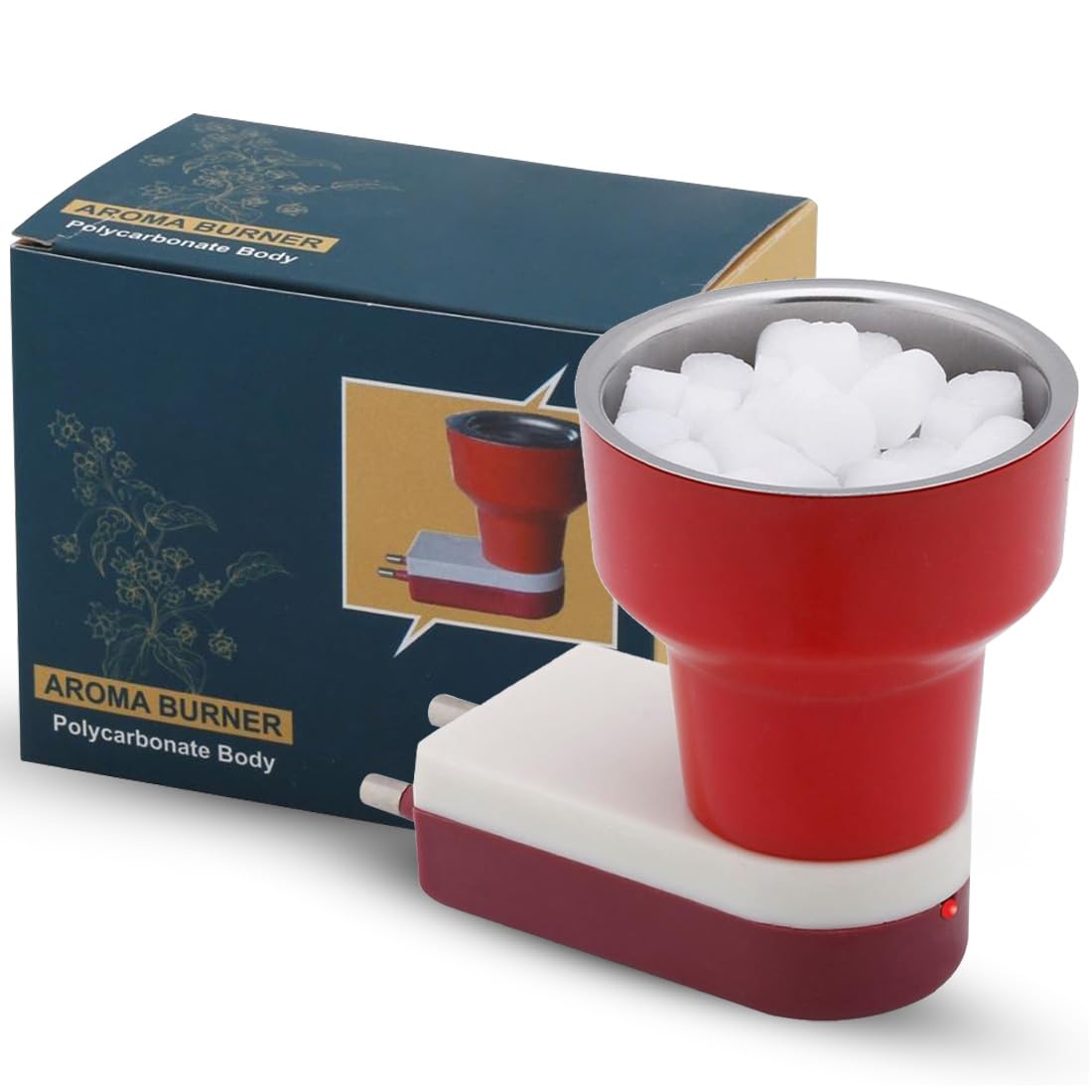 PANCA Kapoor Dani, Premium Camphor Diffuser for Home Bakhoor Burner Kapoor Diffuser, Electric Kapoor Dani for Puja, Aroma Diffuser,Night Lamp Machine (Red) (B0DGGRWYZH) Amazon Price History, Amazon Price Tracker