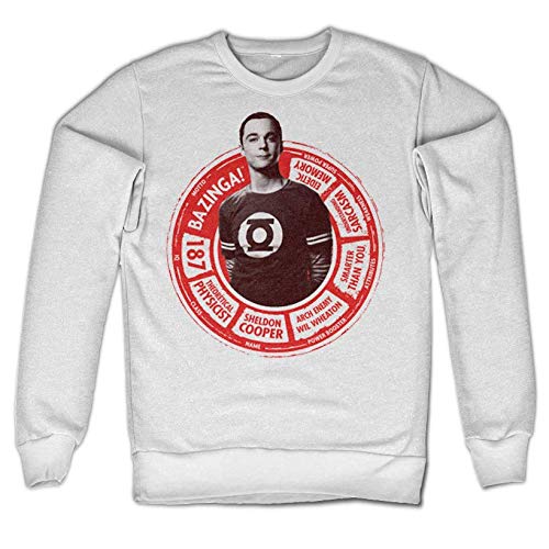 The Big Bang Theory Licenciado Oficialmente Sheldon Circle Sudaderas (Blanco), Medium