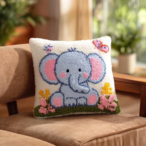 Funda de cojín para bordar a mano de 43x43cm: manualidades de bricolaje para decorar tu salón