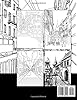 Deep Perspective - Urban Architecture Coloring Book: Street Sketches of City Buildings & Public Places in 3D Perspective View – For Adults & Artists #1