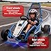 24V 8.5 MPH Electric Go Kart for Kids, 400W Powerful Drift Kart w/Front EVA Wheel & Metal Frame, Ride on Toy w/Music & Lights, Suspension, 2 Speed, 5 Point Harness, Crazy Cart for Ages 6+, Blue