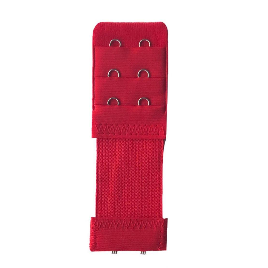 Pinicecore Women's Red Zonster 4 Pcs 2 Hook Bra Extender For Elastic Bra Extension Strap Hook Clip Expander Adjustable Buckle