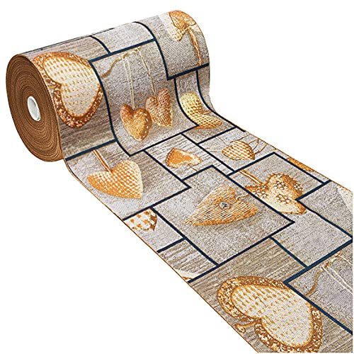 emmevi Tappeto Cucina Casa Shabby Chic Passatoia Bordata Antiscivolo MOD.Chalet VIP Dis.16 54X140 Giallo