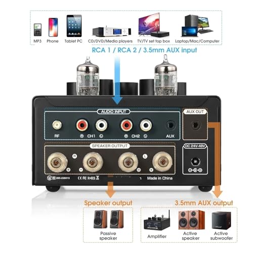 T6PRO HIFI TPA3255 tube amplifier JAN5654 tube power amplifier 300W+300W with VU meter