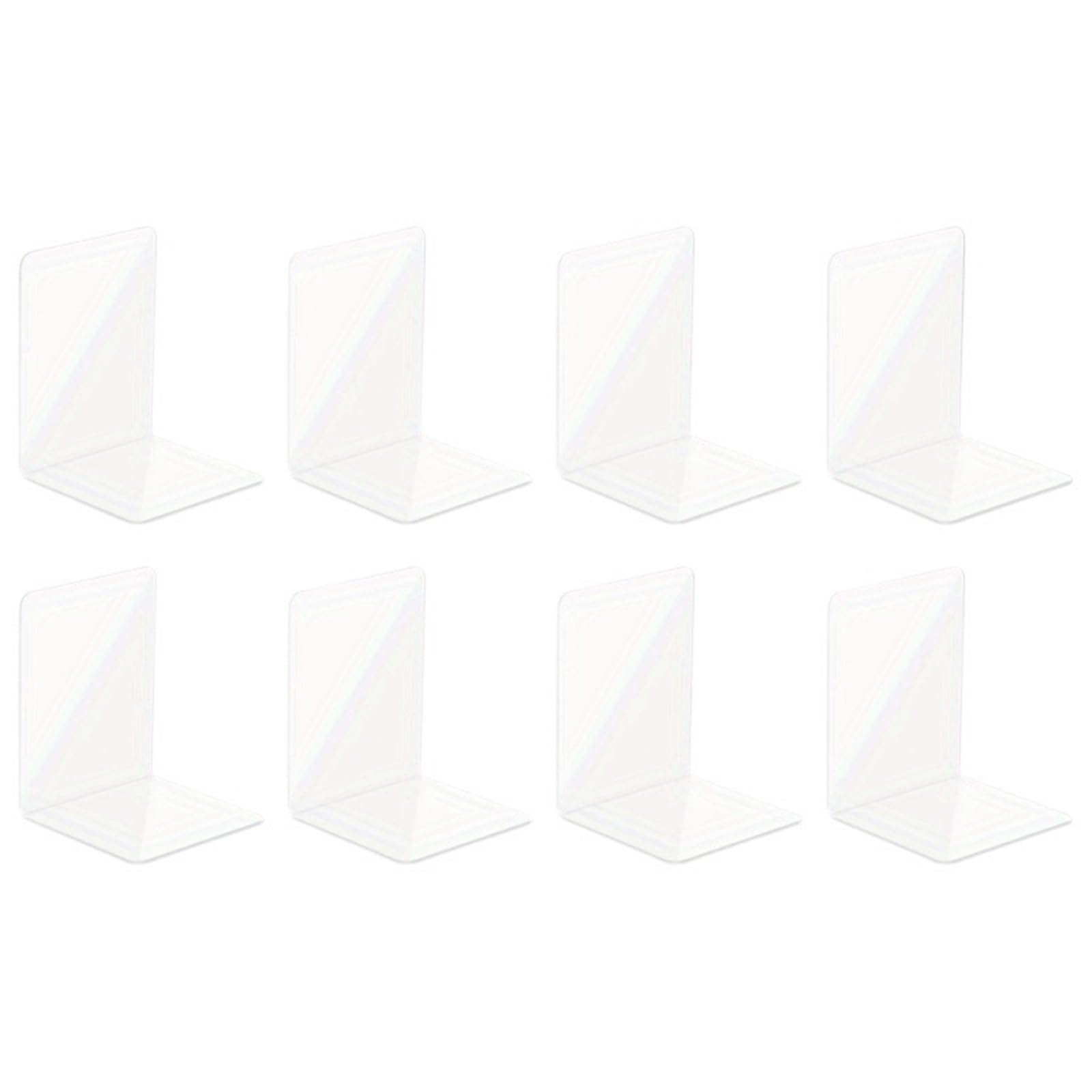 Bookends 4/6/8pcs Clear Display Stands - Modern Desktop Bookends For Home(8Pcs)
