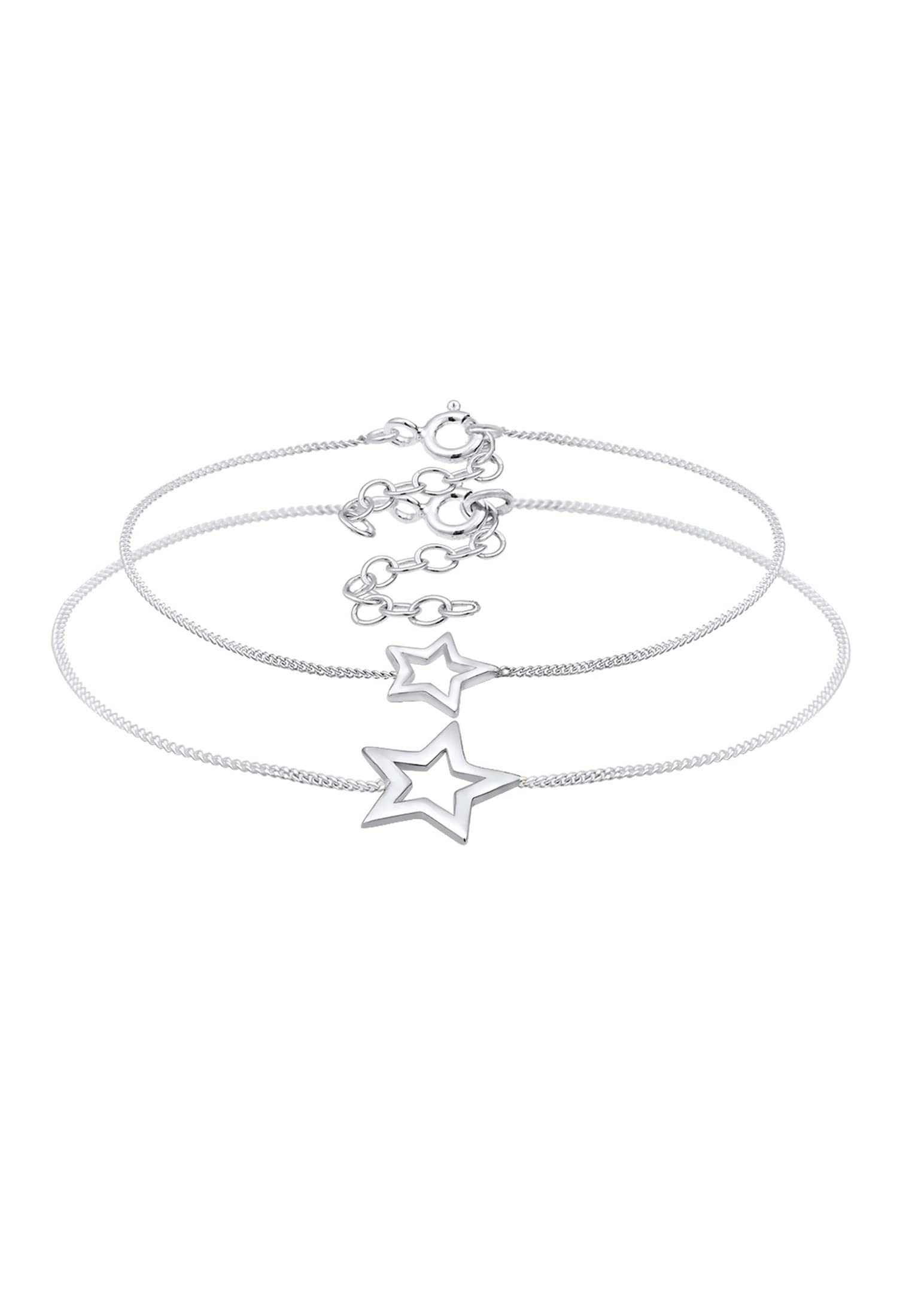 Elli Women's 925 Sterling Silver Link Bracelet 0203350618_16 - 16cm length