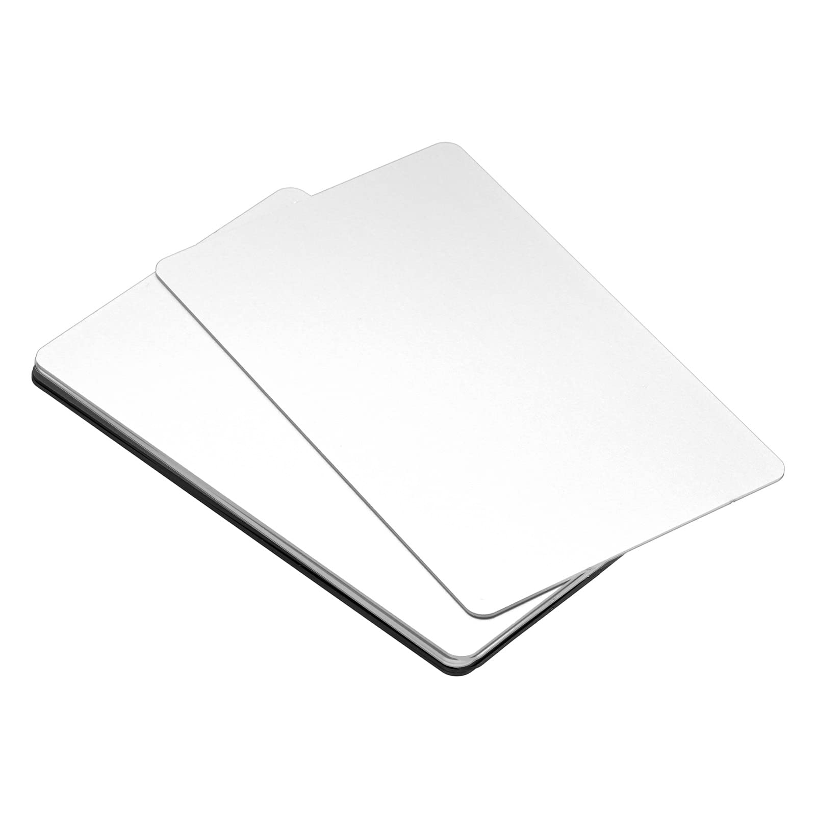 12 Carte Da Visita In Acciaio Inossidabile 0,3 Mm – Incisibili Al Laser, Argentate, Per Biglietti Regalo E Personalizzazioni Creative
