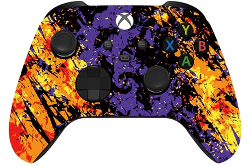 Image of Custom Controllerzz Wireless Controller for Microsoft Xbox Series X /S & Xbox One - Custom Soft Touch Feel - Custom Series X /S Controller (X /S Inferno Galaxy)