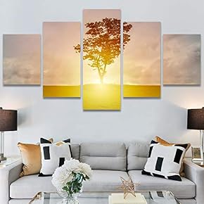 SIGNWIN 5 Panel Canvas Wall Art Setting in...