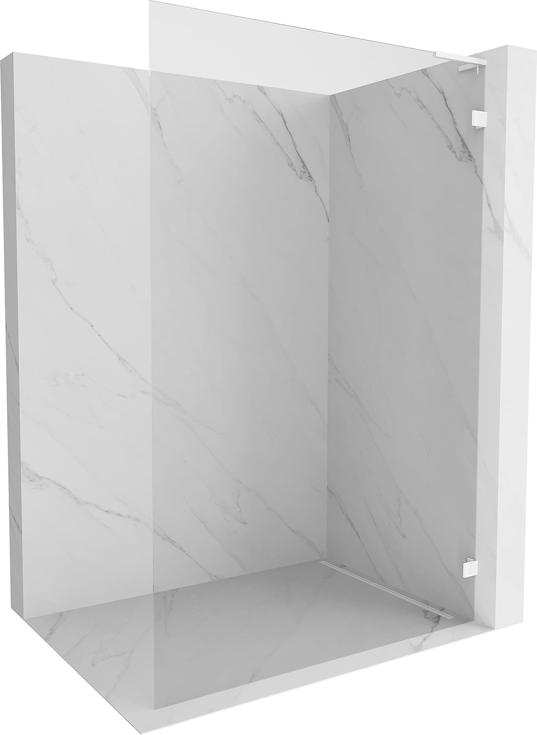 Mexen Lunar Porta Doccia Girevole Destra, 75 cm, Trasparente, Cromata