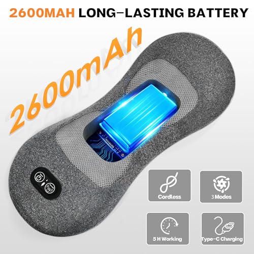 WEEIXPTI Cordless 4 in 1 Lower Back Massager, Triple Fusion Back Massager - Heat, Vibration and Traction, 2600mAh Rechargeable Portable Electric Lumbar Pillow - image 4
