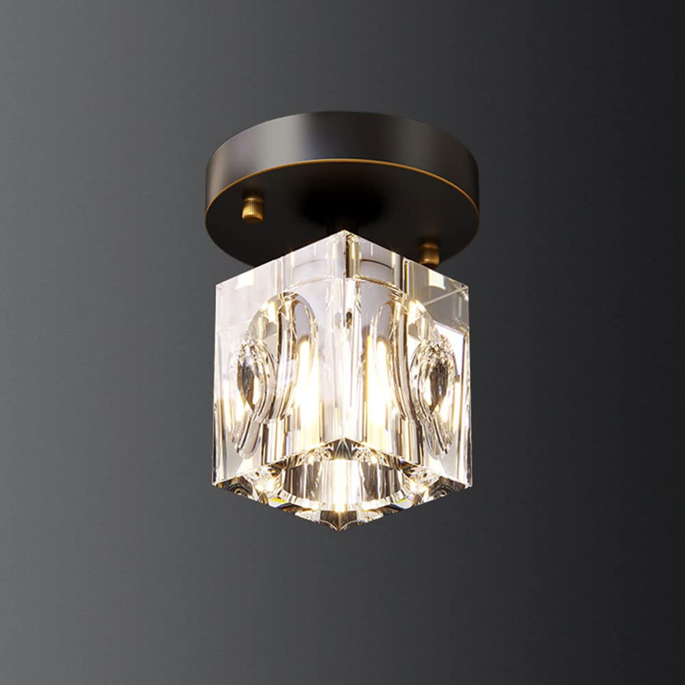 Mini plafonnier cristal LED verre plafond downlight couloir