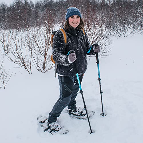 Image of Retrospec Drifter Snowshoes for Women & Men - Lightweight Aluminum Frame Snow Shoes with Double Ratchet Binding System, Heel Lifts & Carry Bag for All Terrain Hiking & Winter Sports