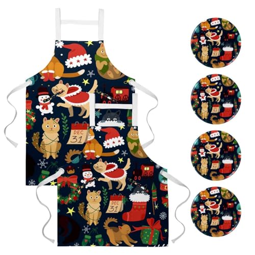 Tablier de cuisine pour pâtisserie et nettoyage de la maison lot de 2