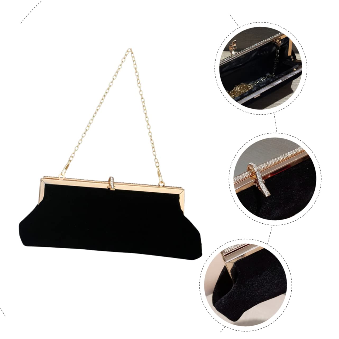 GALPADA Bolso Brillante Bolso De Embrague De Las Mujeres De Noche Cartera Para Las Mujeres Aire Libre De Embrague Señora De Noche De Noche Para Las