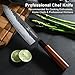 FAMCÜTE 8 Inch Japanese Knife, Hand Forged 5 Layers High Carbon 9CR18MOV Steel Rosewood Handle Chef Knife, Ultra Sharp Durable Professional Kitchen Knife, A Thoughtful Birthday Gifts for Mom/Dad