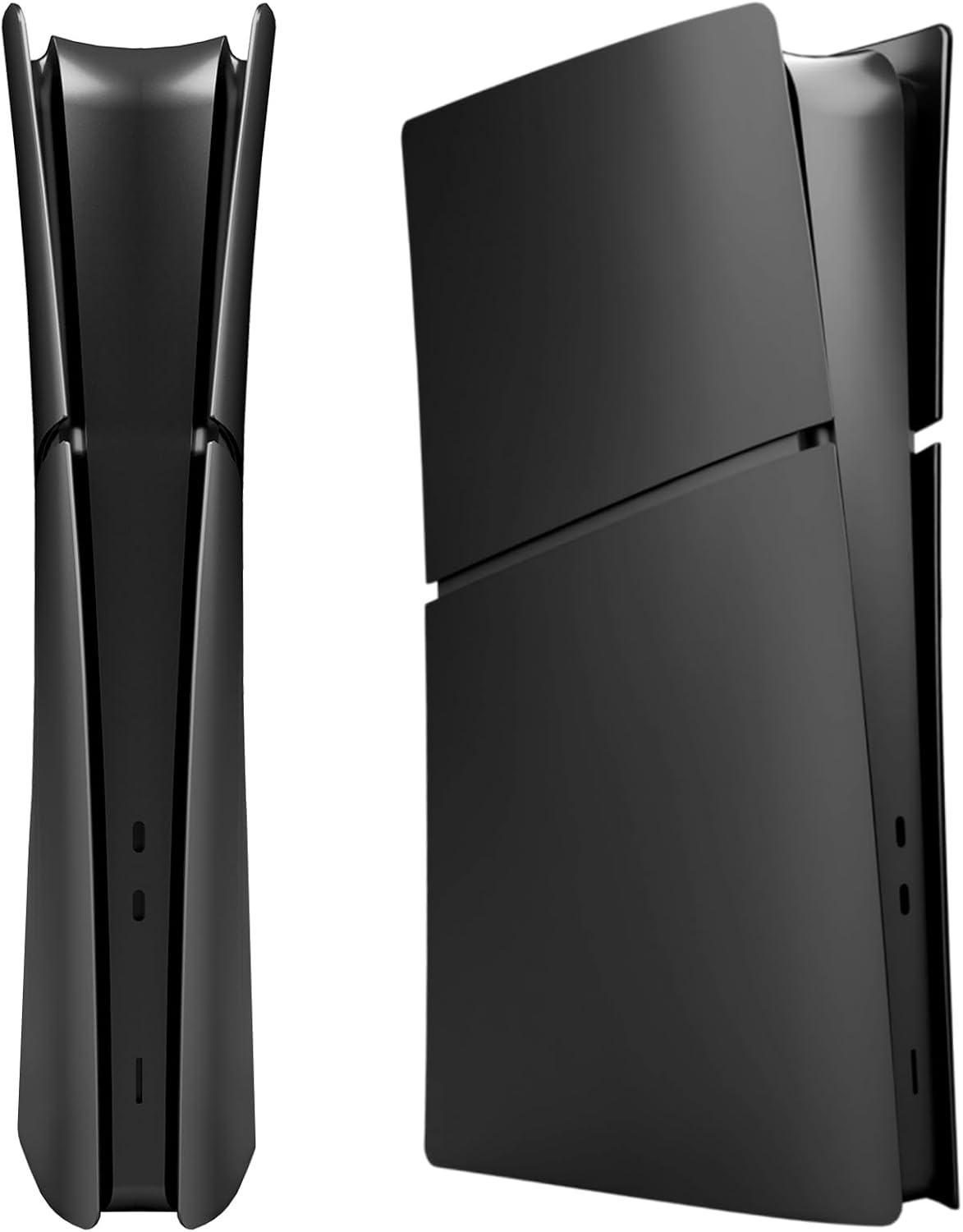 Face Plates Cover for PS5 Slim Digital Edition, Side Shell Panels Accessories Compatible with PlayStation 5 Slim Protective Faceplates (Black)
