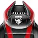 Produktbild Diablo Personalisierte Kopfstütze Kofkissen Nackenkissen mit Ihrem Nicknamen Gaming Stuhl Kunstleder Bestickung bis 12 Zeichen (schwarz-rot)