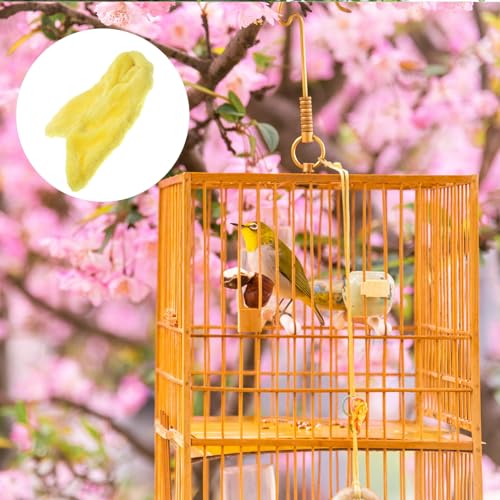 Image of FOMIYES 1pc Cozy Fleece Bird Blanket for Parrots Warm Snuggle Hut Bed Hammock Toy Easy to Install Removable and Convenient for Cage for Parakeets Cockatiels and Lovebirds Lemon