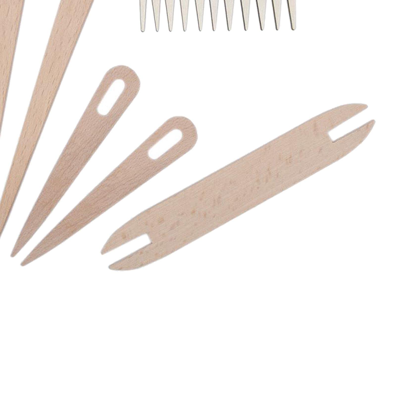 SNAPPSY Wooden Weaving Loom Sticks 7Pcs Wood Weaving Crochet Needle for Tapestry 2-image-40