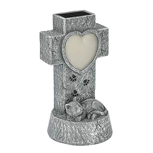 Sunnypark Cat Pet Memorial Stone Gifts - Solar Decor Garden Stones Light Pet Lost Sympathy Gift #TOP4