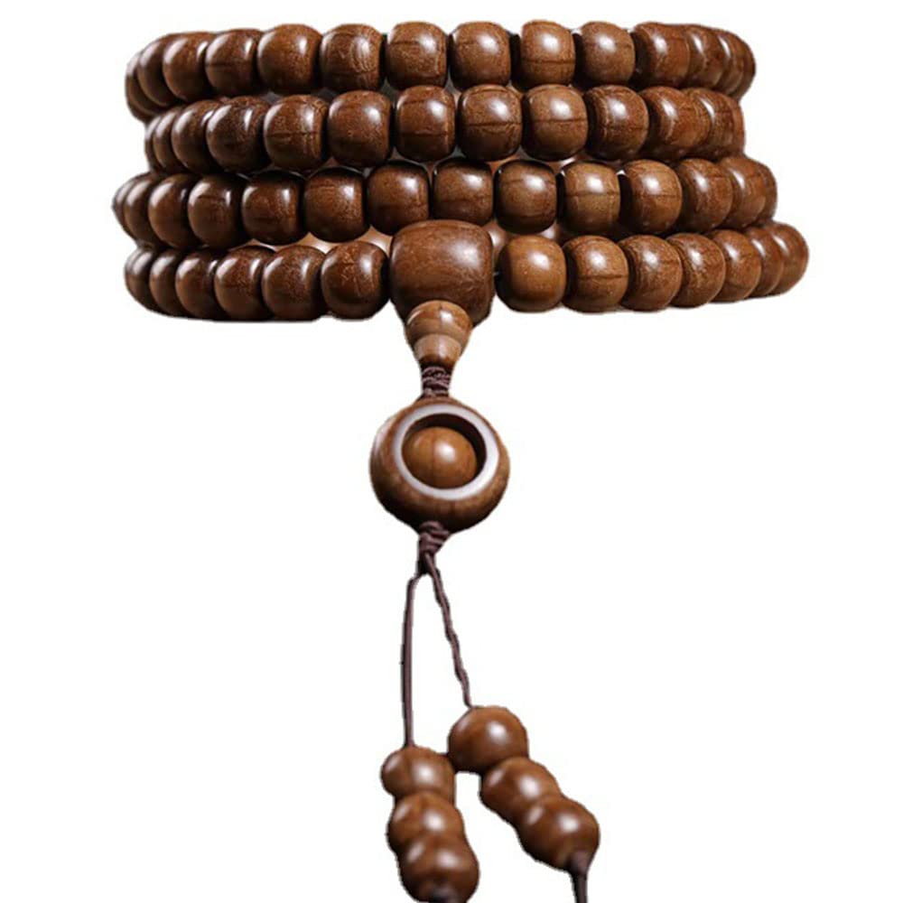 oiujhgCDS Buddhist prayer beads, Buddhist Prayer Beads Bracelet,bead bracelet,108 Abelia Wood Buddha Rosary