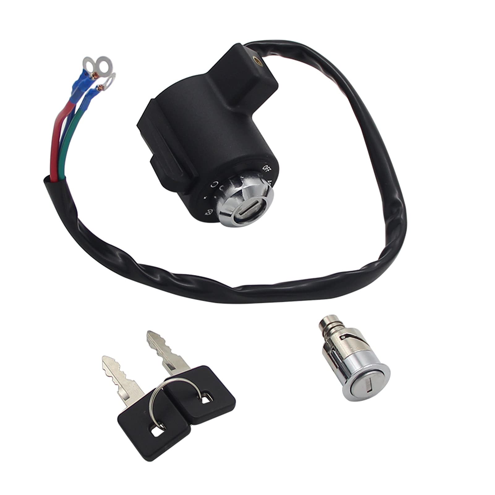 TAOTT Ignition swltch Seat Lock Key Fuel Gas Cap Set Fit For Harley Davidson FXRP-FRG SUPER GLIDE POLICE FXRP-WND FXRS LOW RIDER CONV Ignitions