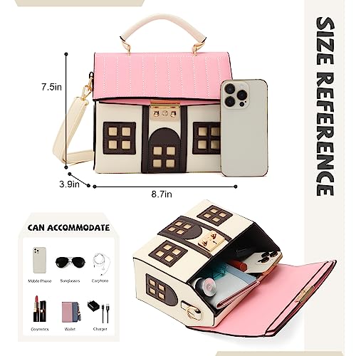 Bolso Tote con forma de casa para mujer miniatura 5