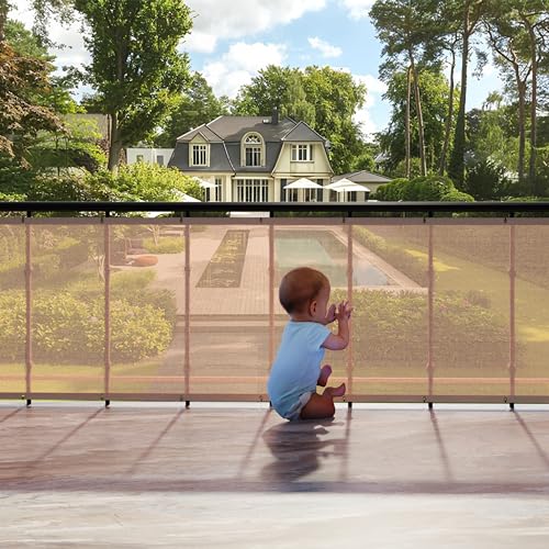 Image of Hippo Baby Safety Net for Balcony & Staircase Railing Guard for Kids Stairway Safety Net Protector S