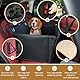 KYG Hunde Autositz Extra Stabiler Wasserdichter Rutschfester Haustierautositz Kratzfester mit 4 Befestigungsgurten für die Rückbank Verstärkter Hundesitz Auto M（58 x 55 x 36cm）
