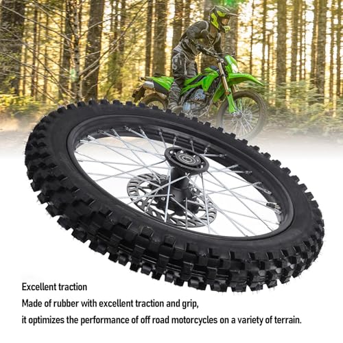 17 Zoll Dirt Bike Frontrad Reifenbaugruppe 70/100-17 2,75-17 mit 15 Mm Achsen 190-mm-Bremsrotor für Pit Dirt Bike