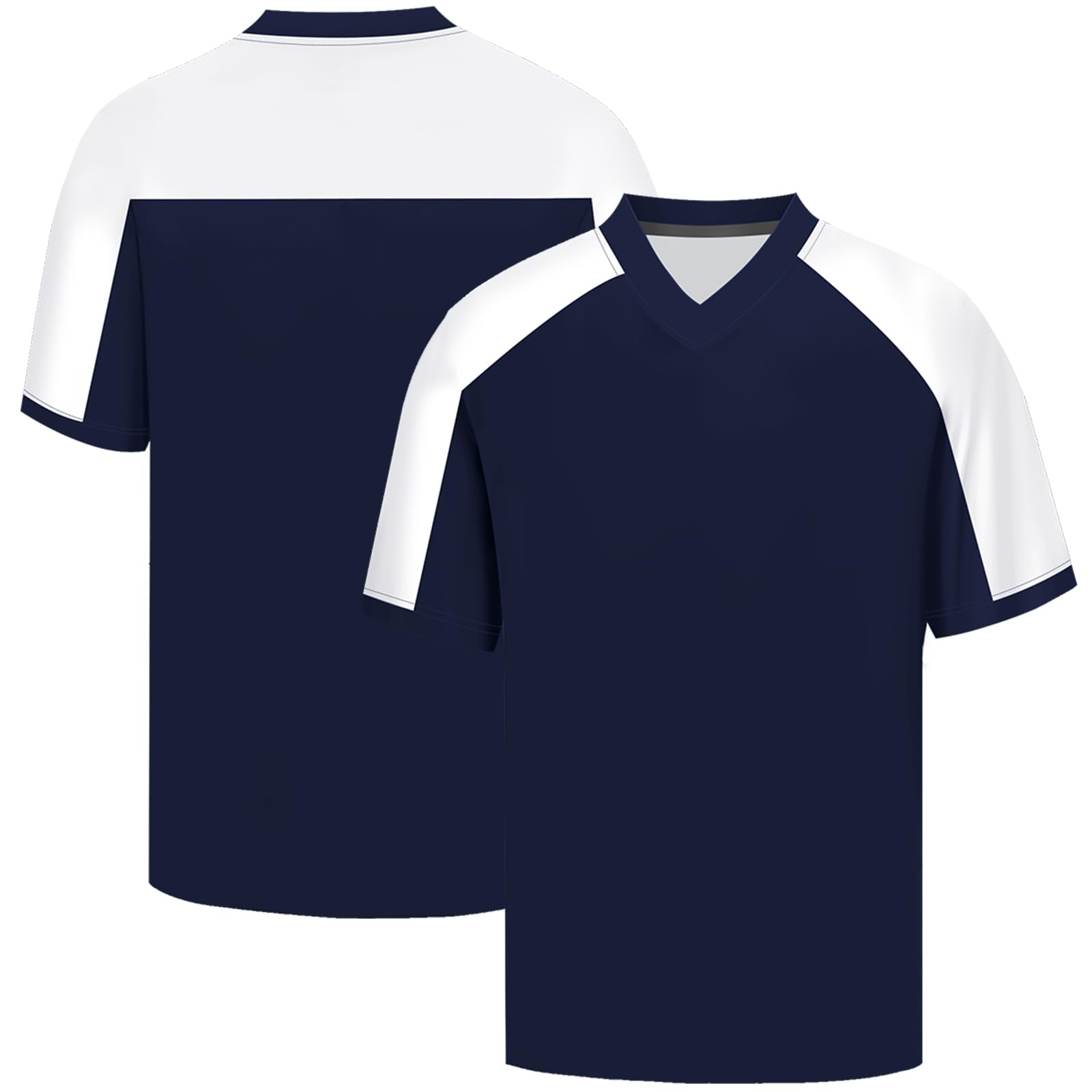 Atonmore Men Blank Plain Football Jersey, Adult Hip Hop Hipster Short Sleeve Mesh Pullover Shirts,Custom Uniforms for Party